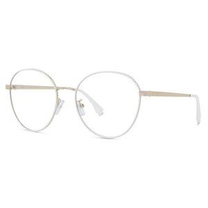 NWT FENDI EYEGLASSES WOMEN ROUND GOLD EYEWEAR